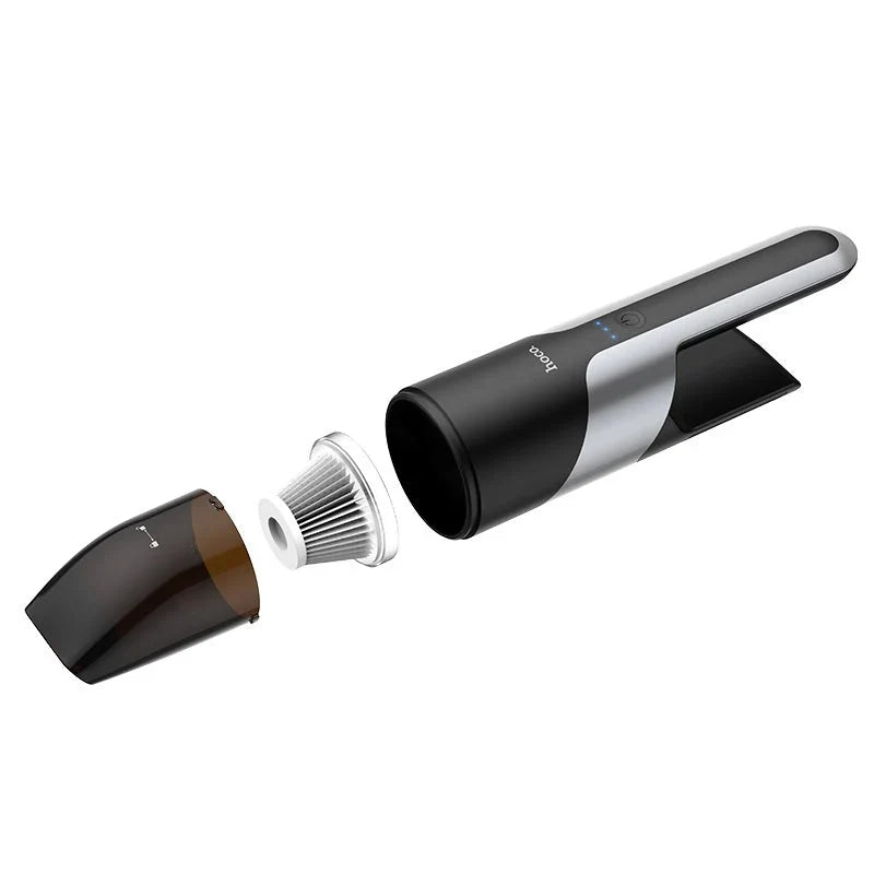 Hoco PH16 vacuum car cleaner by CSSV FILE, compact handheld device with nozzle and dust collection chamber for vehicle cleaning.