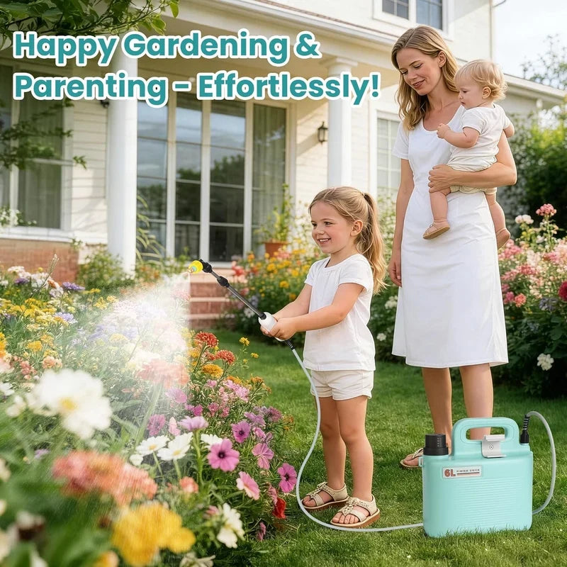 CSSV FILE electric garden sprayer 6L with pump and nozzle for efficient outdoor plant watering and pesticide application