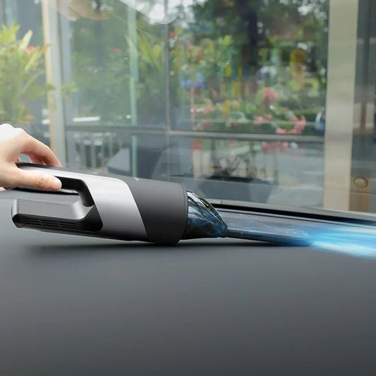 Hoco PH16 vacuum car cleaner by CSSV FILE, compact handheld device with a cordless design and nozzle for car interior cleaning.