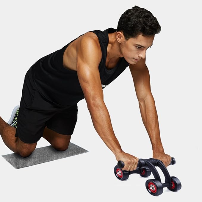 LORDEX FITNESS two-wheel hand pusher for exercise and strength training, featuring a compact design and sturdy handles.