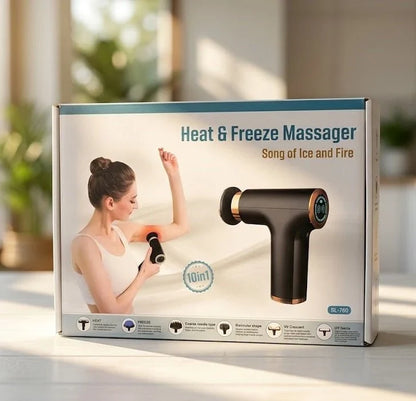 CSSV FILE Muscle Massage Gun FH-820 with four interchangeable heads for muscle relief and deep tissue massage.
