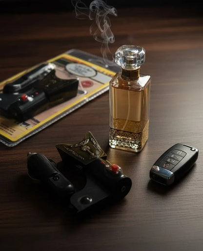 Portable CSSV FILE car electric incense burner with sleek design, ideal for in-car aromatherapy and freshening the vehicle interior.